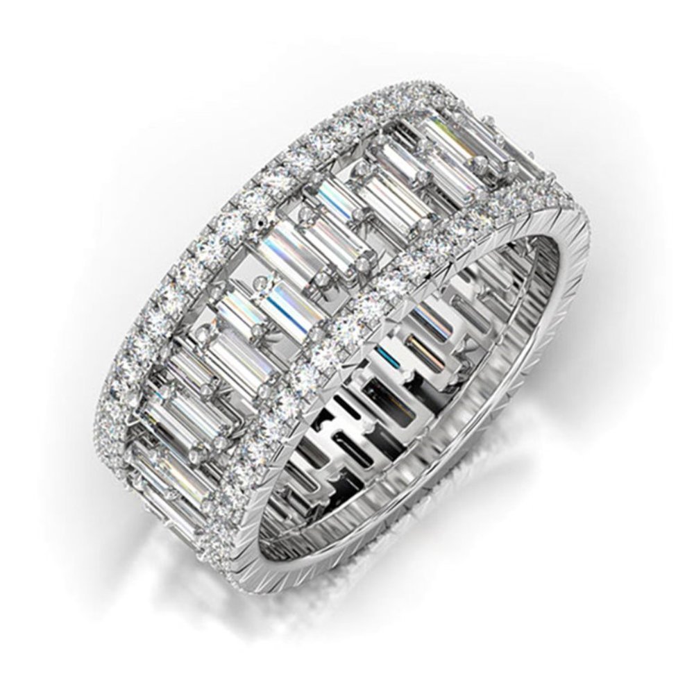 ⚡ Dainty Hollow Gems Zircon Luxury Trendy Eternity Rings for Women, PD655